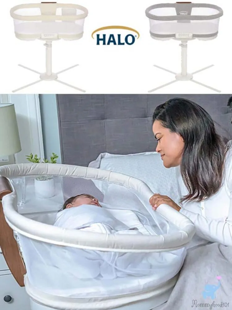 HALO Bassinest Swivel Sleeper with mother and baby