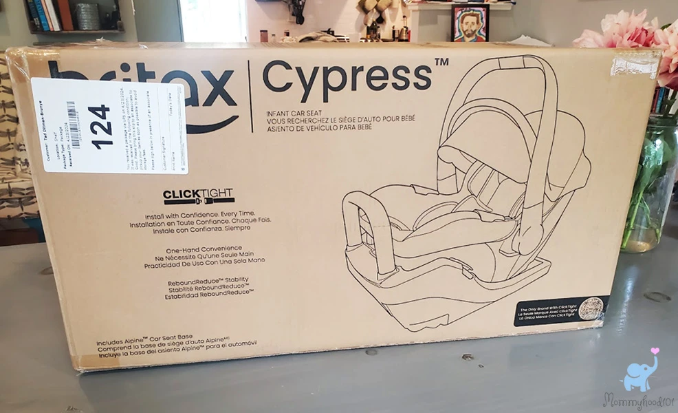the cardboard box that the britax cypress ships in