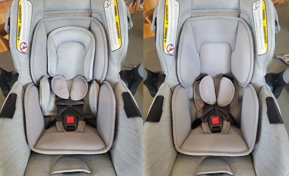 the infant positioning pillows on the britax cypress car seat