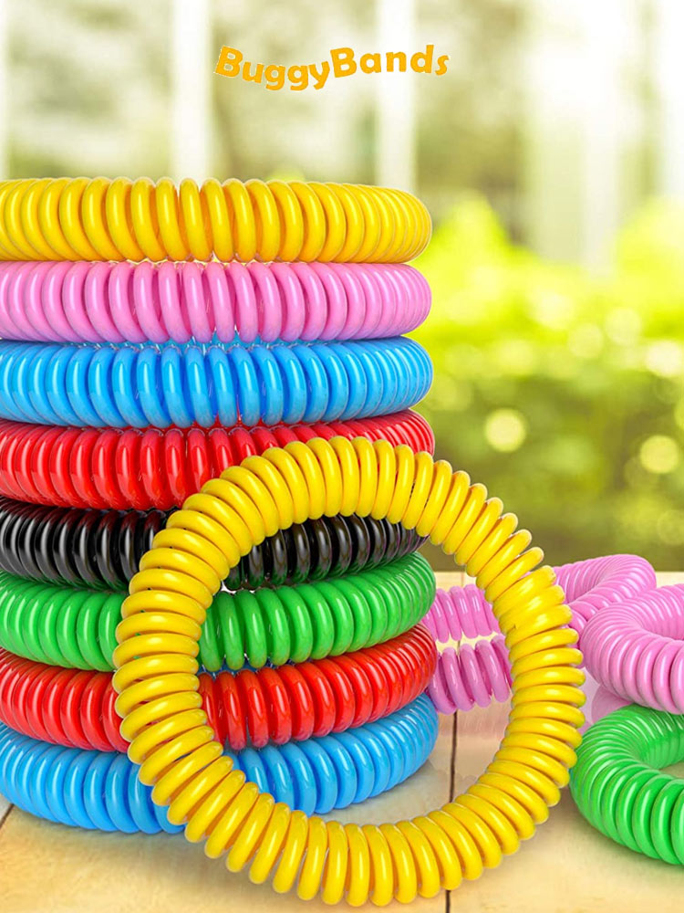BuggyBands Bracelets Mosquito Repellent assorted colors of buggybands mosquito repellent bracelets for kids