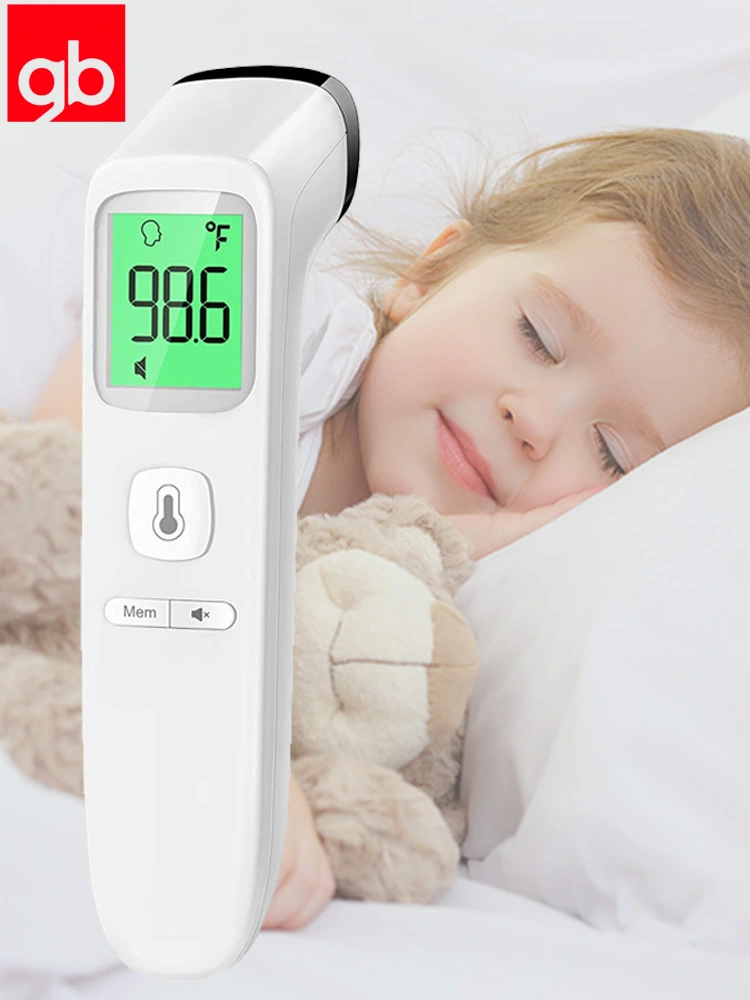 Goodbaby infrared forehead thermometer used on sleeping infant