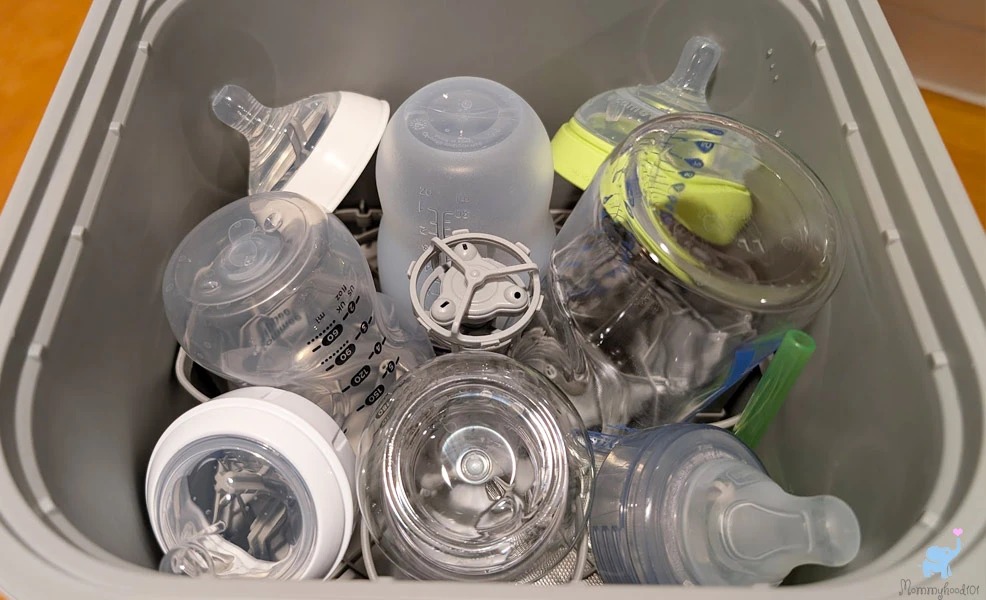clean baby bottles in the grownsy easeclean bottle washer pro