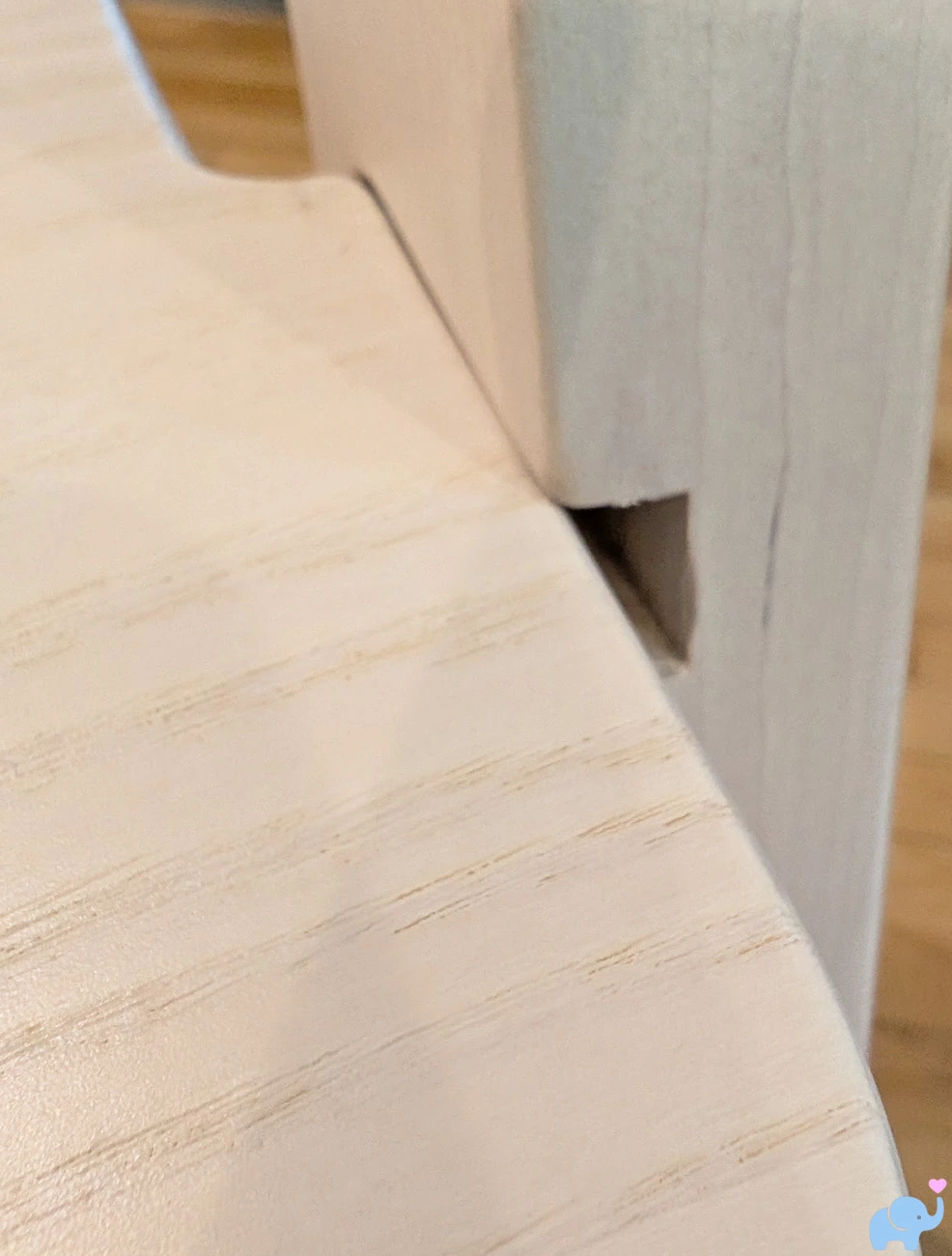 Mamazing GrowPod wood seat slightly swollen during assembly