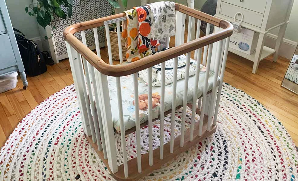 the nestig cloud crib in a nursery for testing