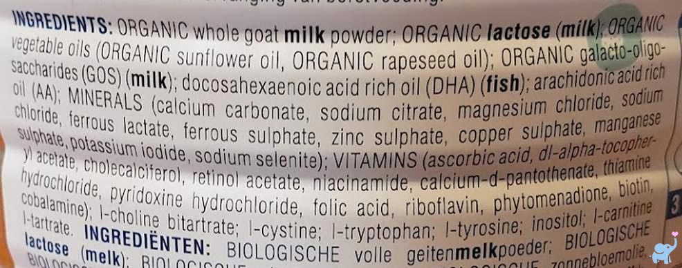 jovie stage 2 goat milk formula ingredients