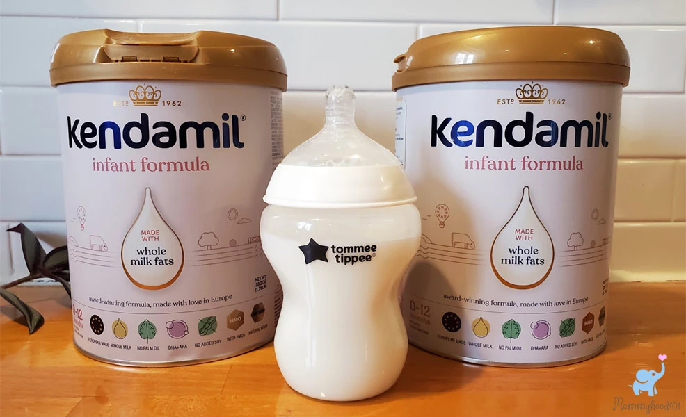 kendamil infant formula formula and bottle