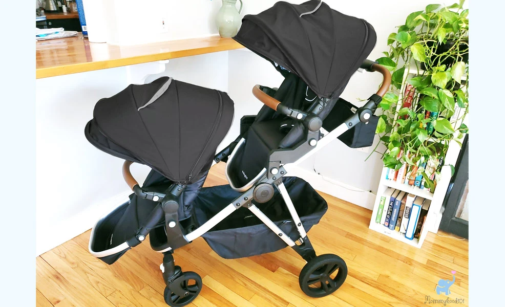 the new mockingbird 2.0 model stroller single to double