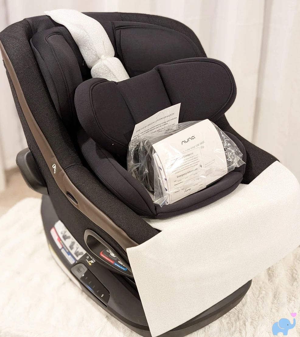 nuna revv maxx car seat unboxed with wrapping still attached