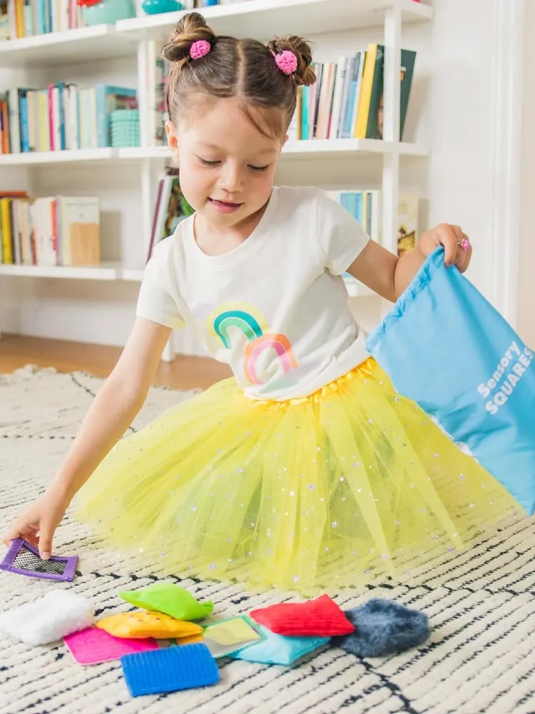 texture squares sensory toy