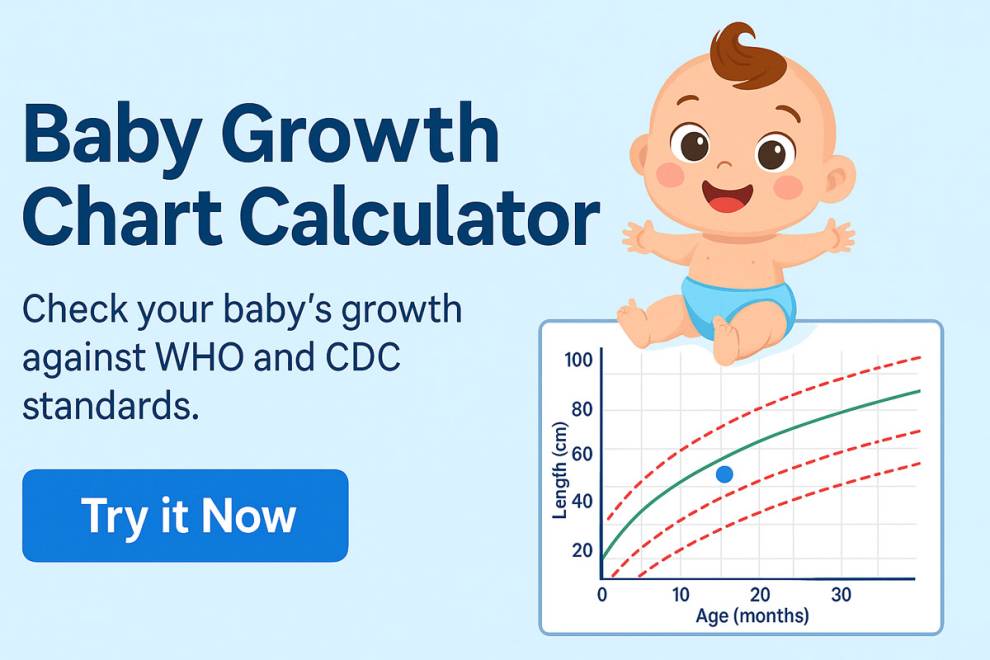 Free Growth Chart Calculator for Babies - CDC and WHO Percentiles